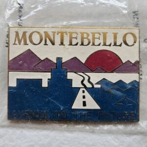 Vintage 1990s Pin Montebello City California Retro Design Avenue To The Future